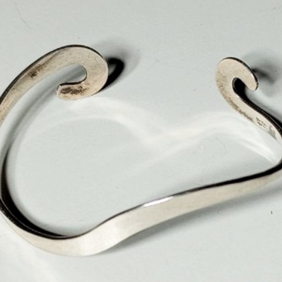 Vintage Sterling Silver MODERNIST Ed Levin Freeform Cuff Bracelet